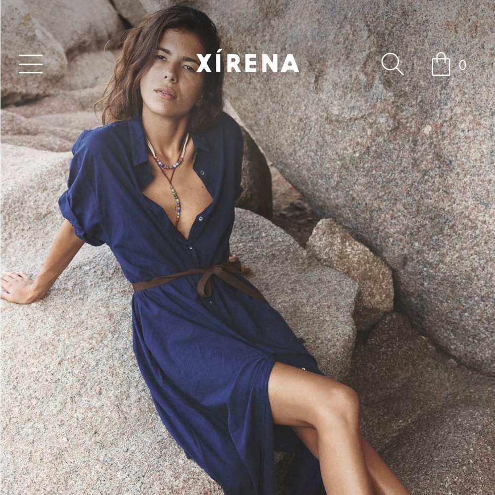 Xirena Navy Linnet Dress